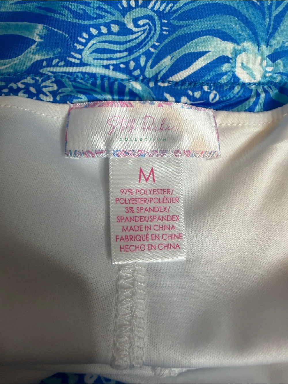 Stella Parker Blue White Floral Paisley Short Skirt Medium Active Pickleball - Picture 7 of 9